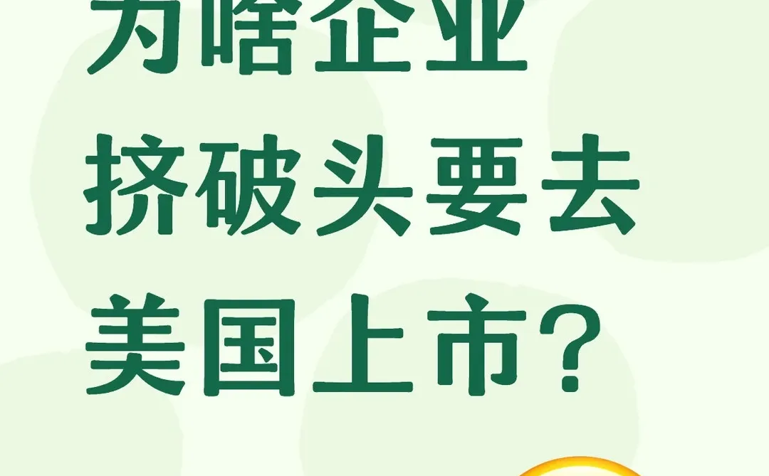 为啥企业挤破头要去美国上市？