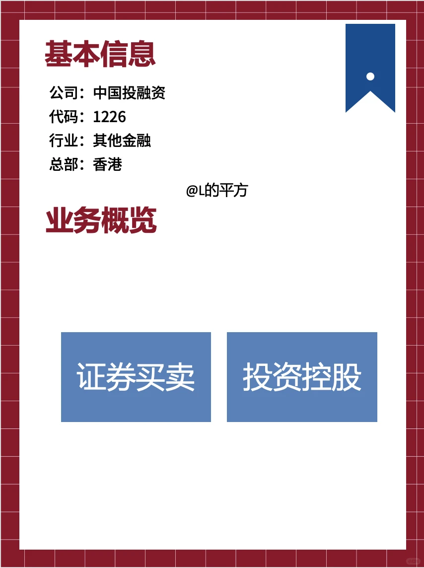 【H股】上市公司——中国投融资