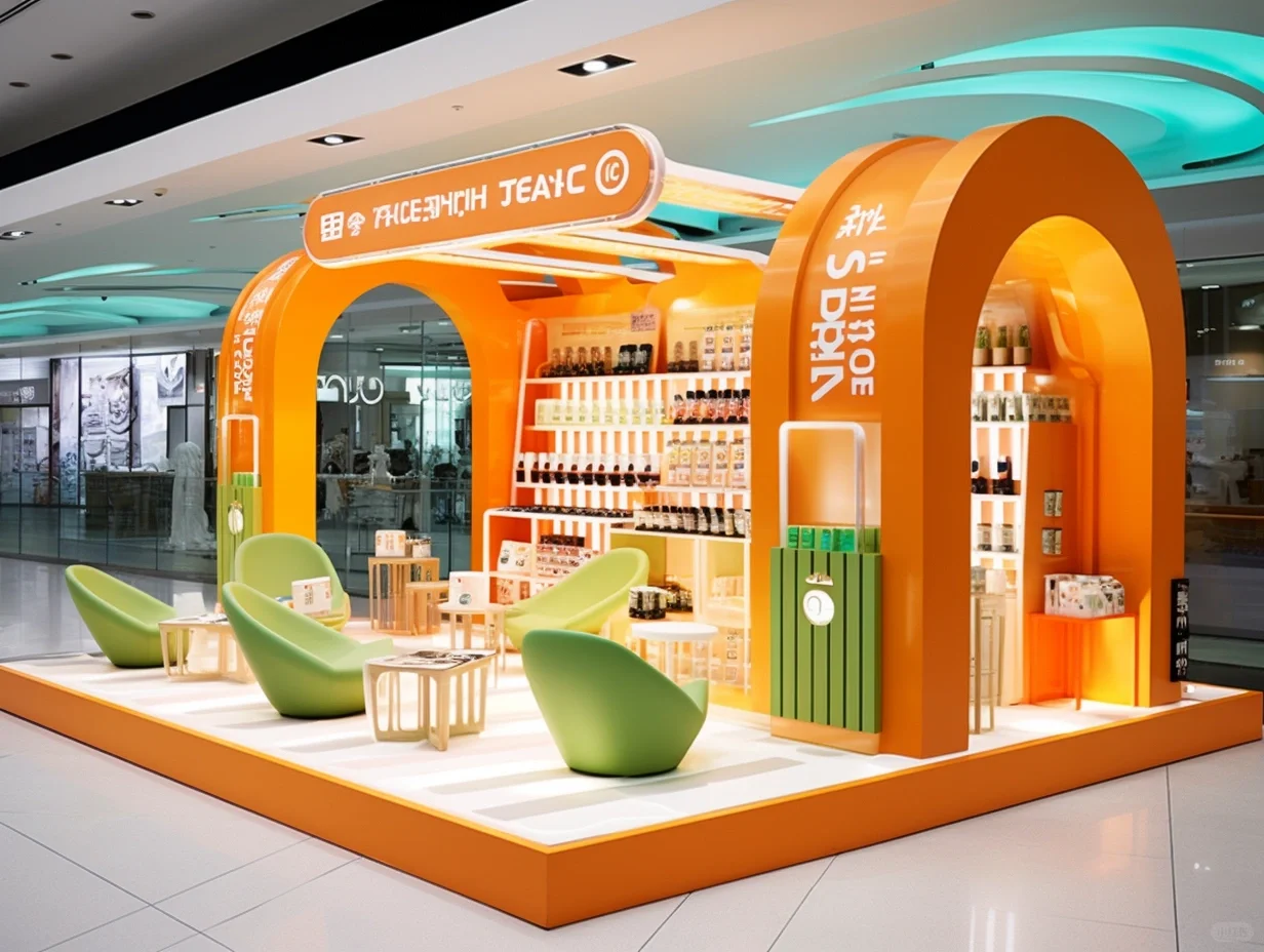 小清新风格的展台设计，吸引眼球的展位设计