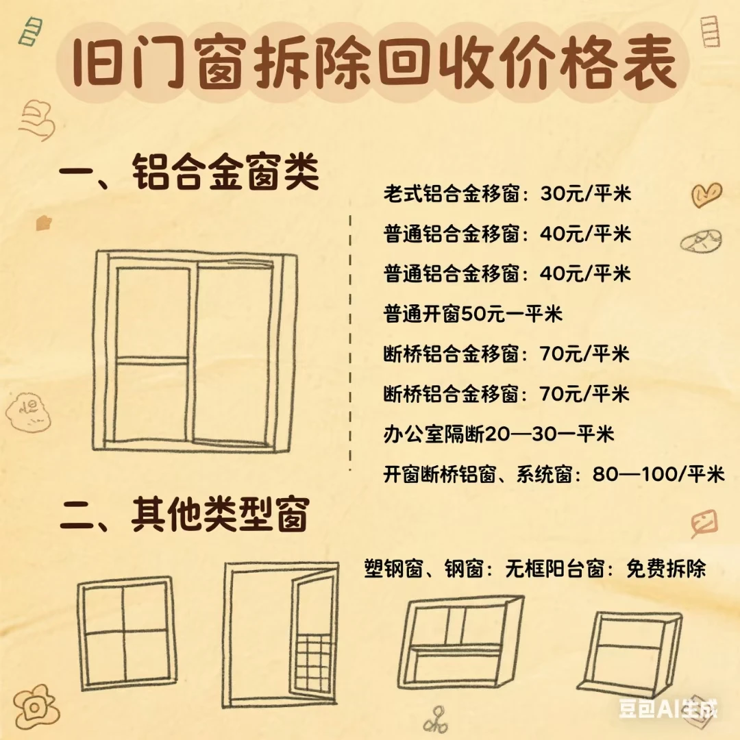 干货，旧窗拆了能卖多少？