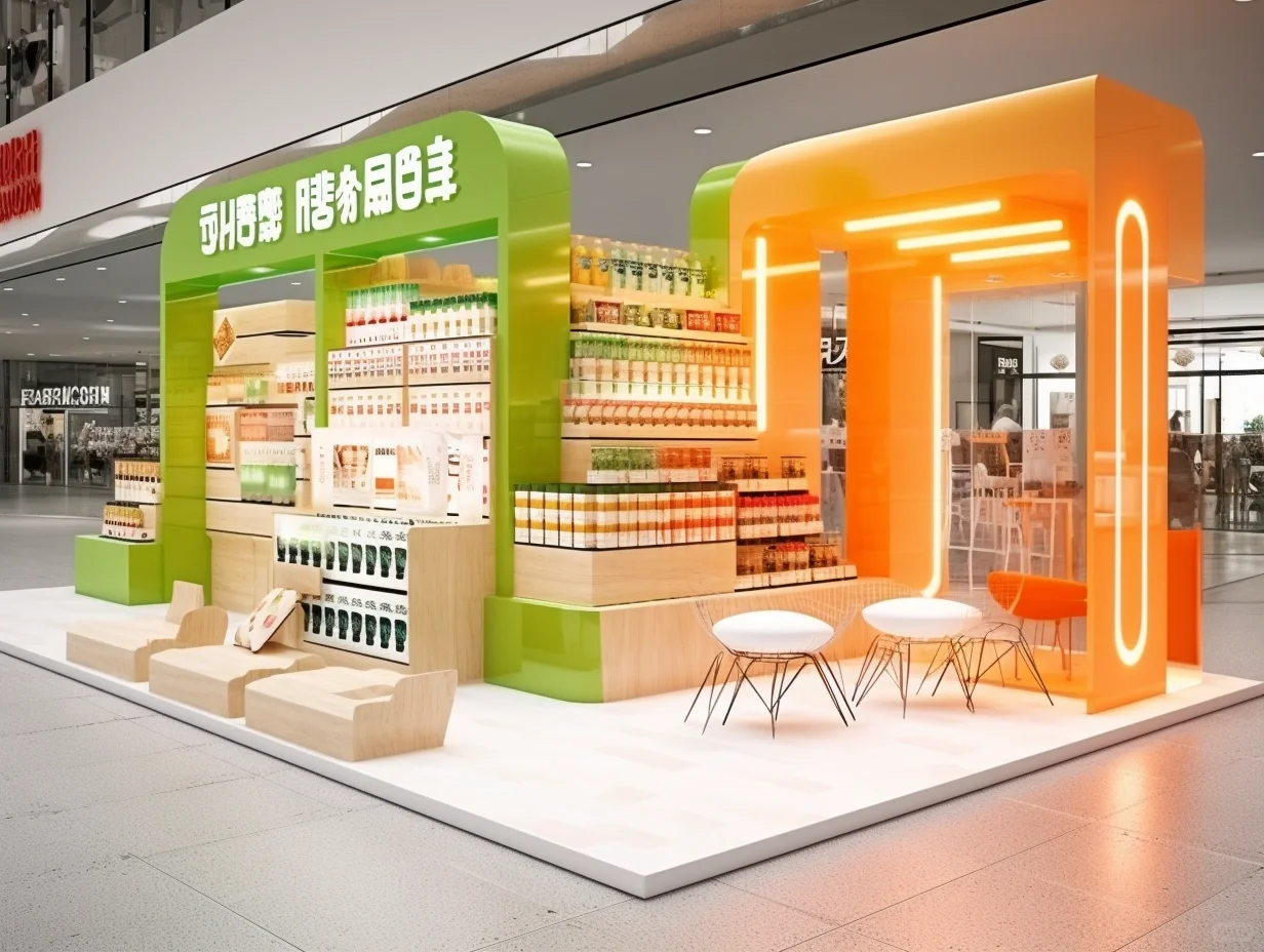 小清新风格的展台设计，吸引眼球的展位设计