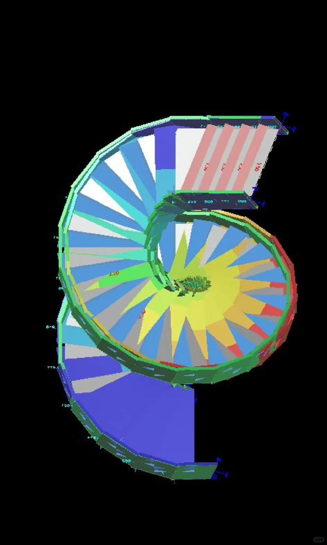 旋转楼梯定制生産线予落地成型效果案例赏析