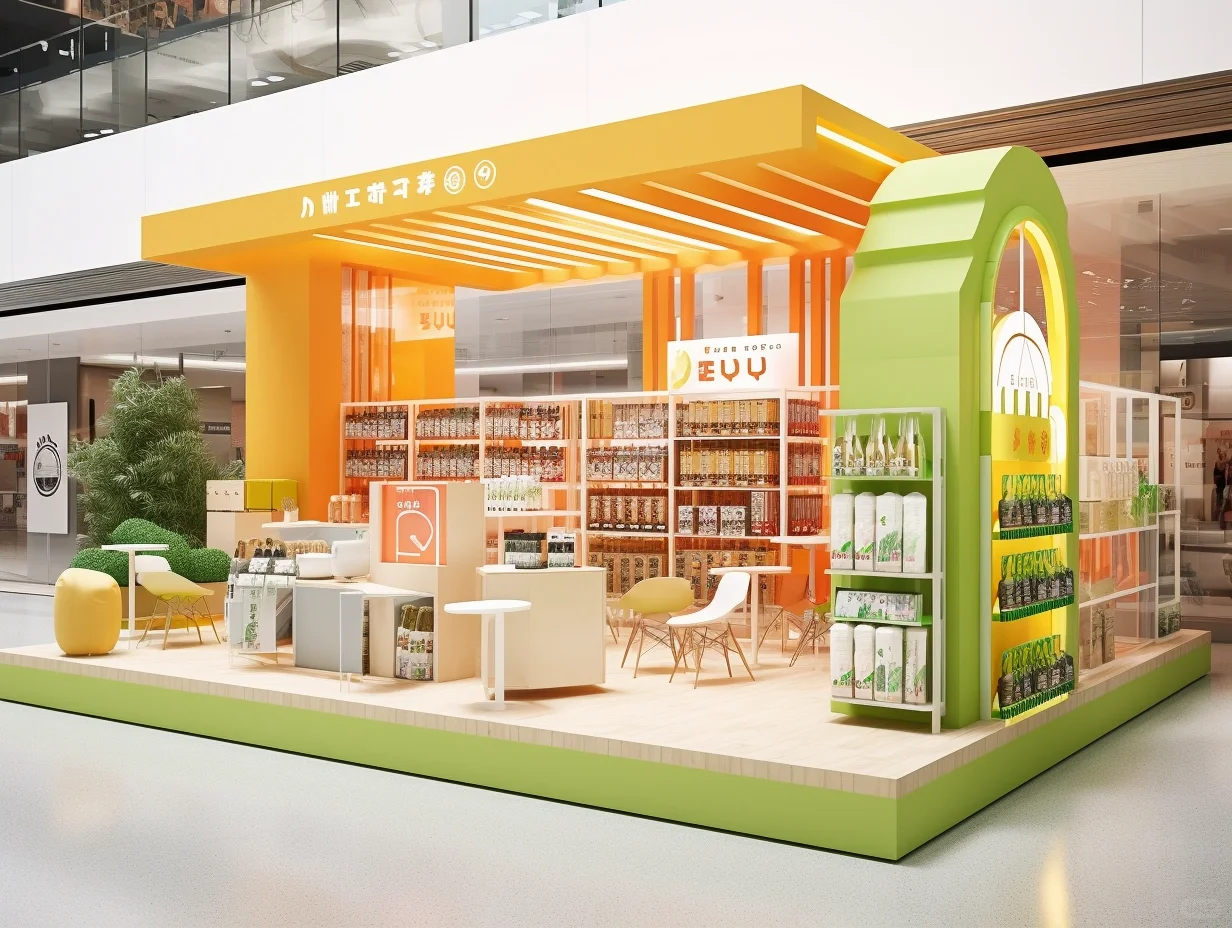 小清新风格的展台设计，吸引眼球的展位设计