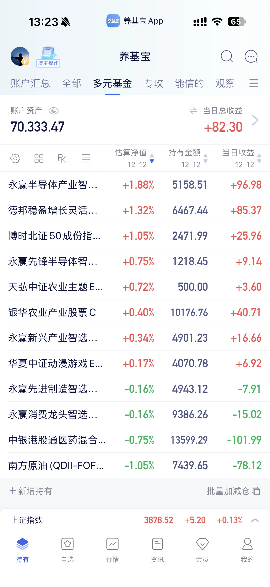 12.12 | 今日操作（农业，医药，恒科，油气）