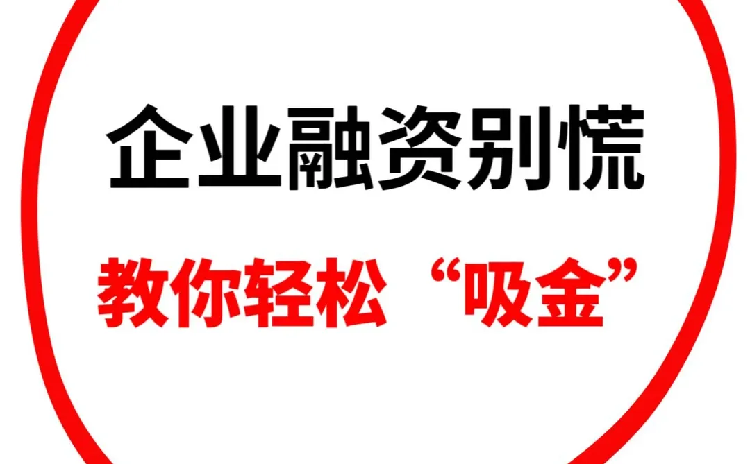 企业融资别慌!这几招教你轻松“吸金”