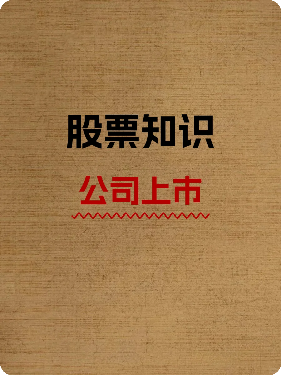股票知识，公司上市