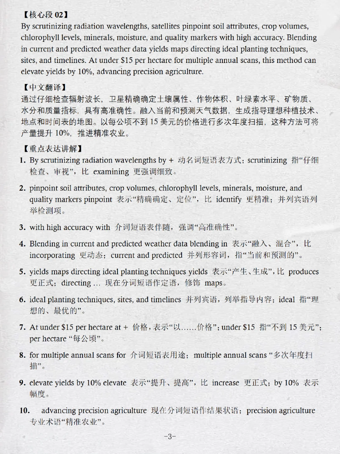 卫星农业|年底必考雅思阅读❗️