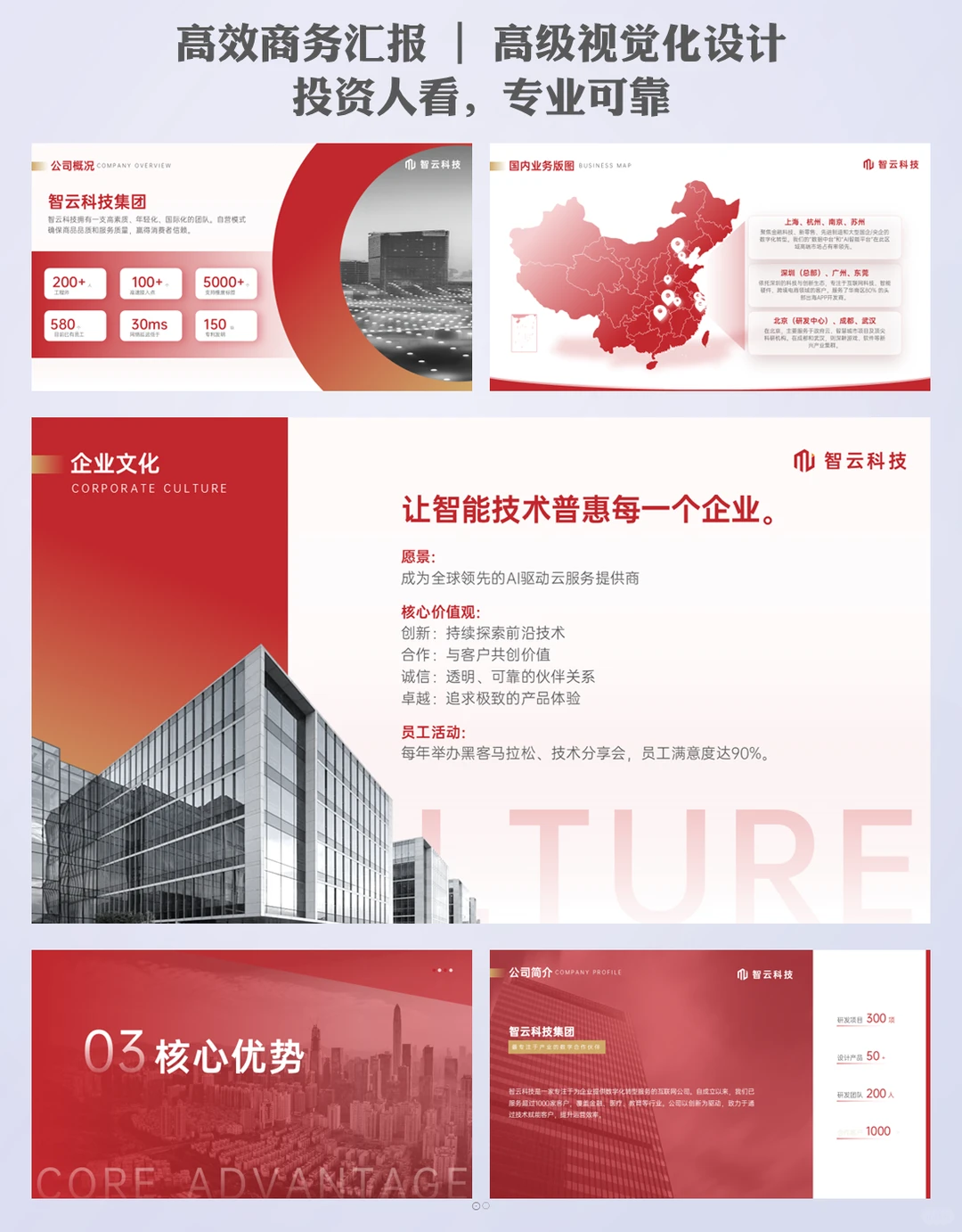 企业简介ppt模板：35页框架直接套