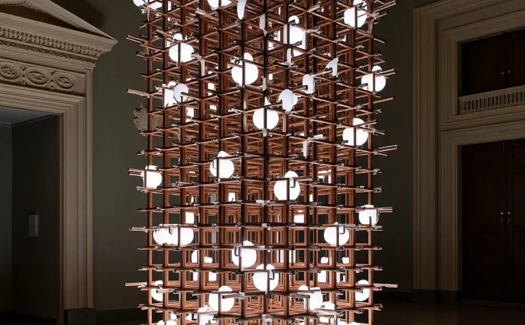 新中式榫卯艺术装置，展览艺术