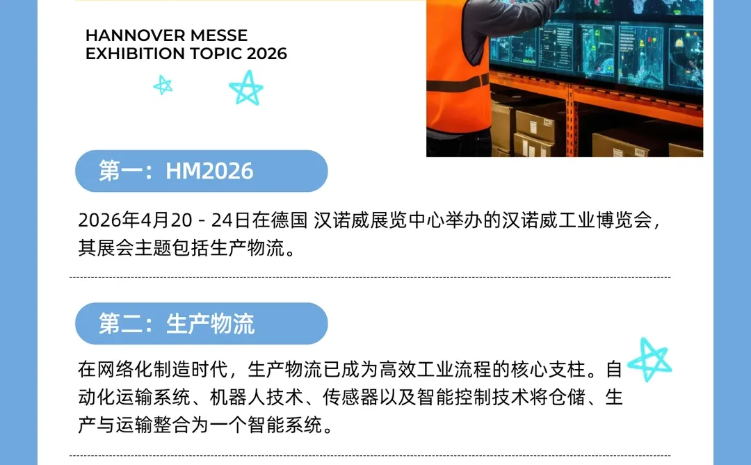 2026汉诺威工业展，生产物流主题等你来！