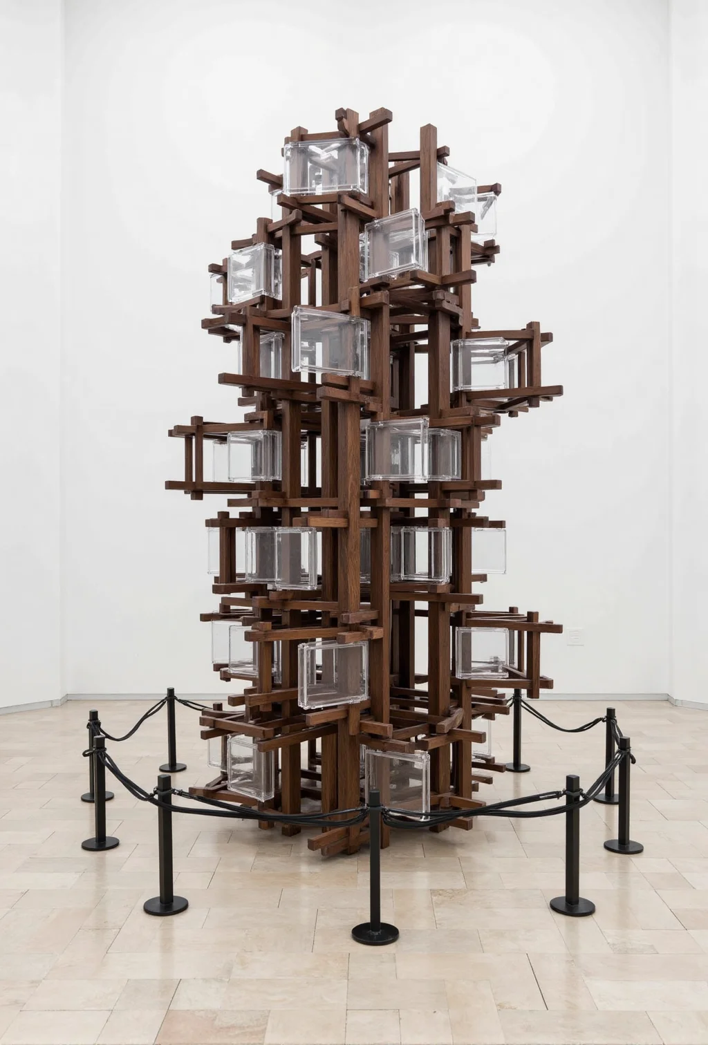 新中式榫卯艺术装置，展览艺术