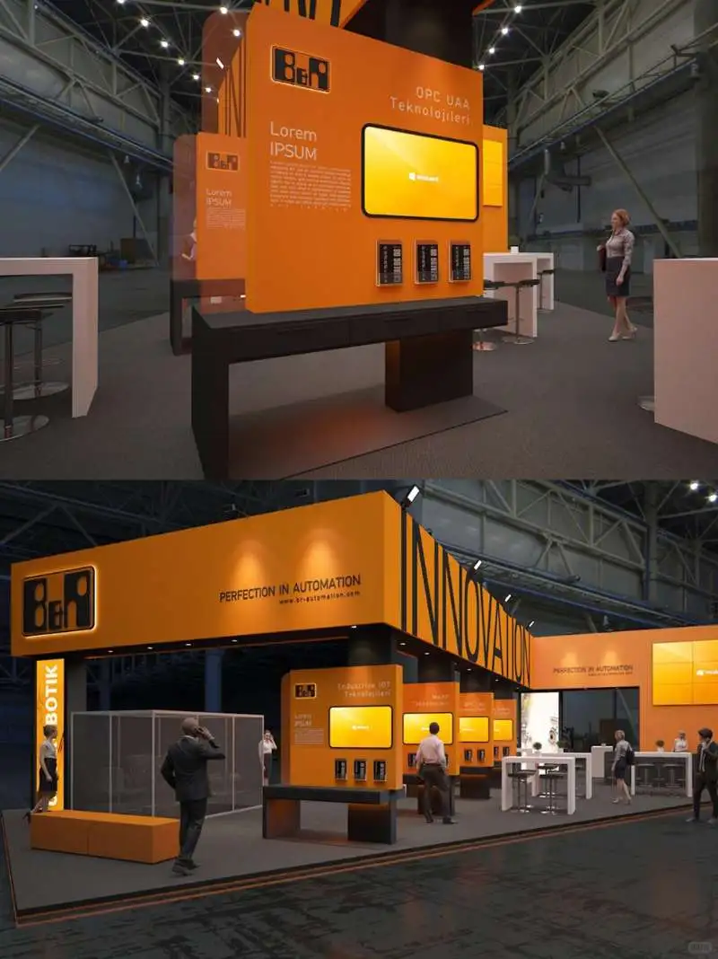 工业技术展览会 吸睛展位风格