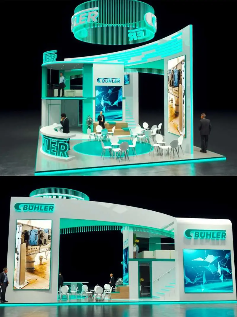 科技感工业技术展览会展台 设计灵感