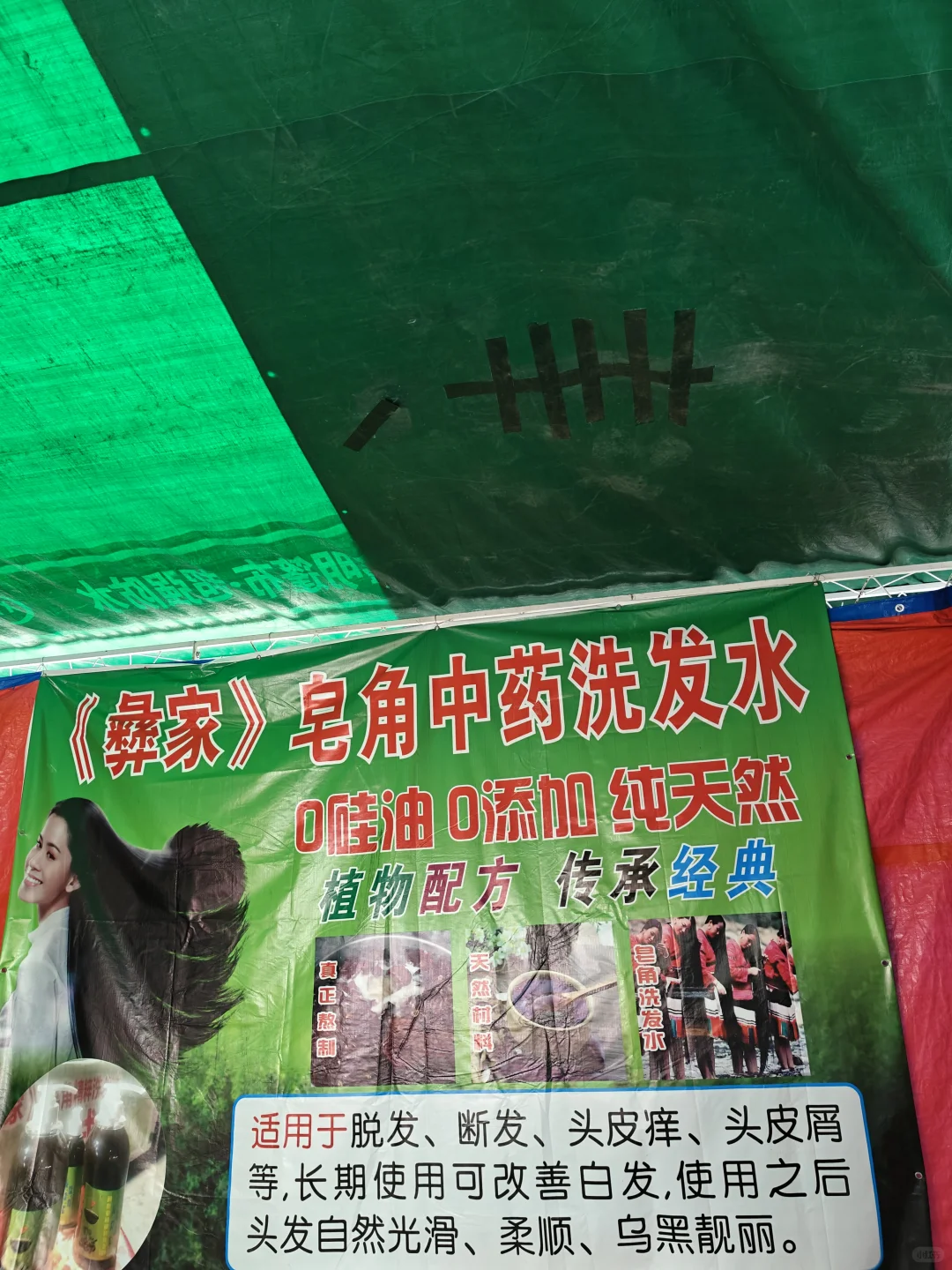 纯植物天然皂角洗发水