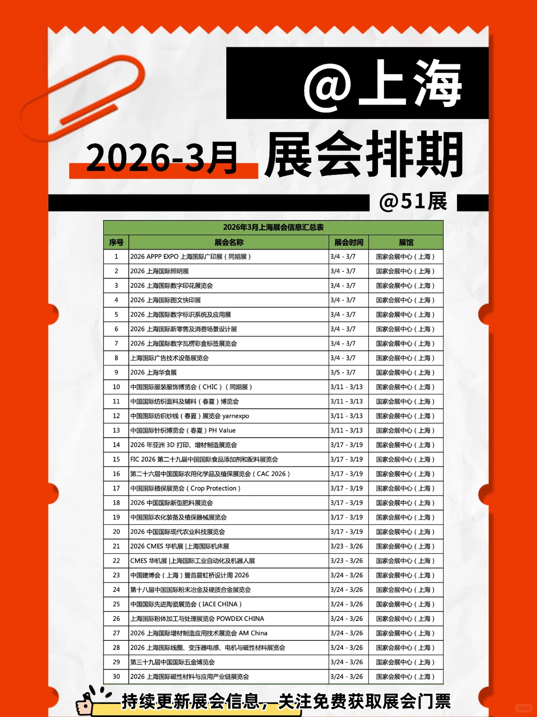 正在更新展会排期???