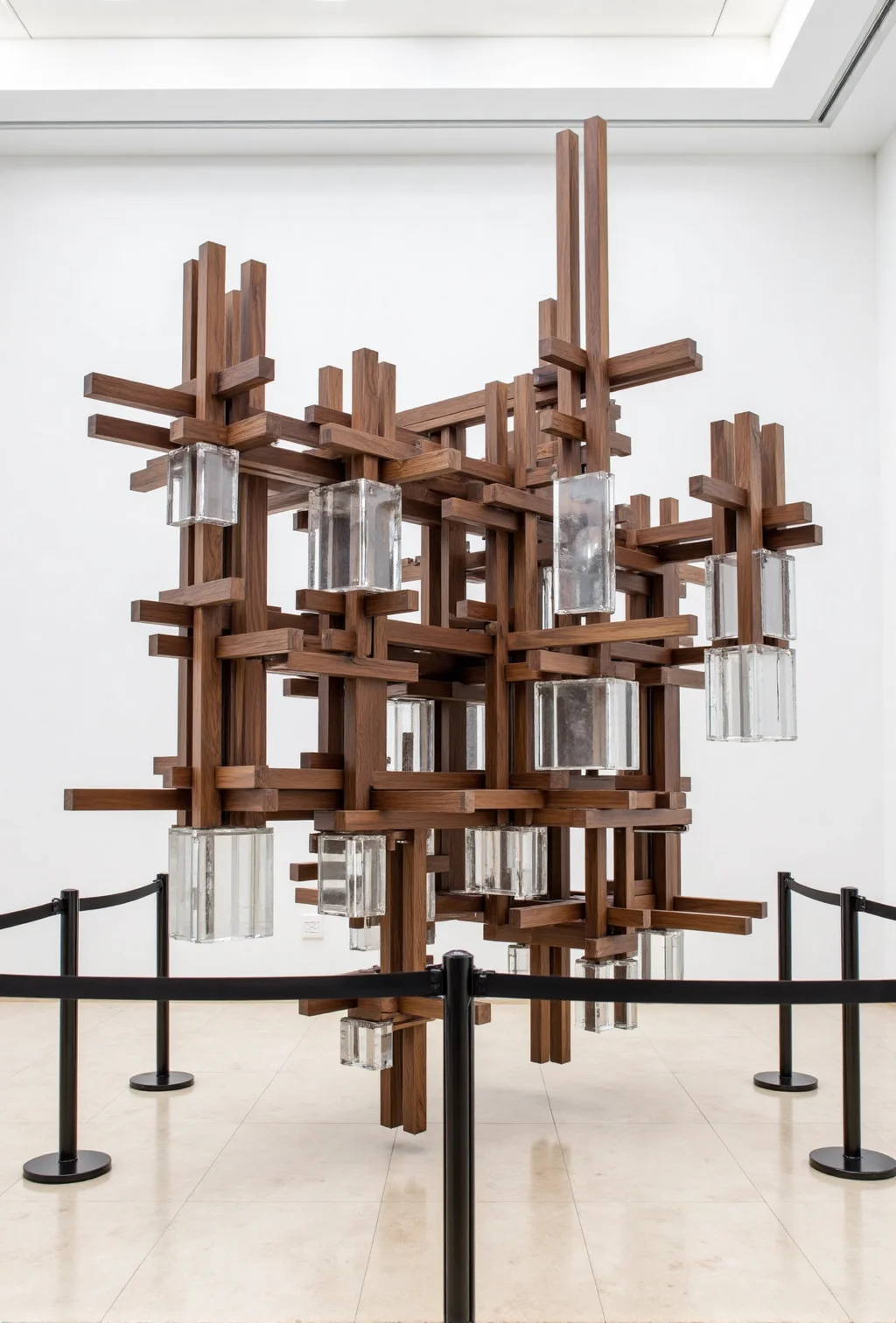 新中式榫卯艺术装置，展览艺术