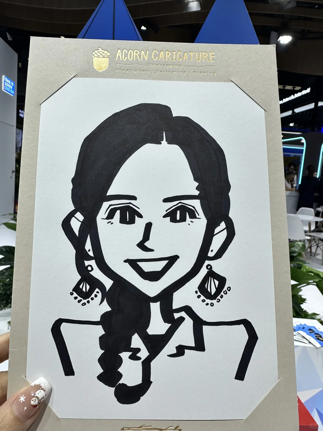 旅交会韩国馆大家都去了吗？漫画肖像绝了