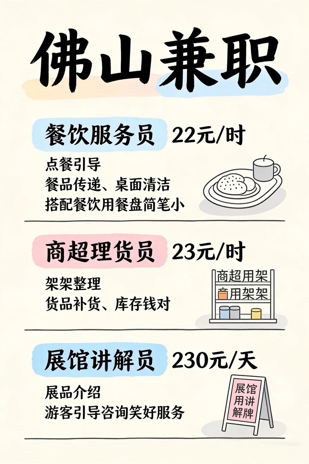 佛山线下兼职速码?新手可冲～