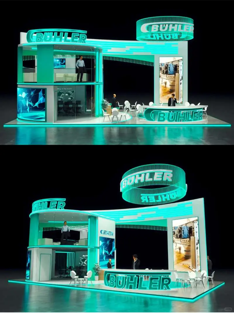 科技感工业技术展览会展台 设计灵感