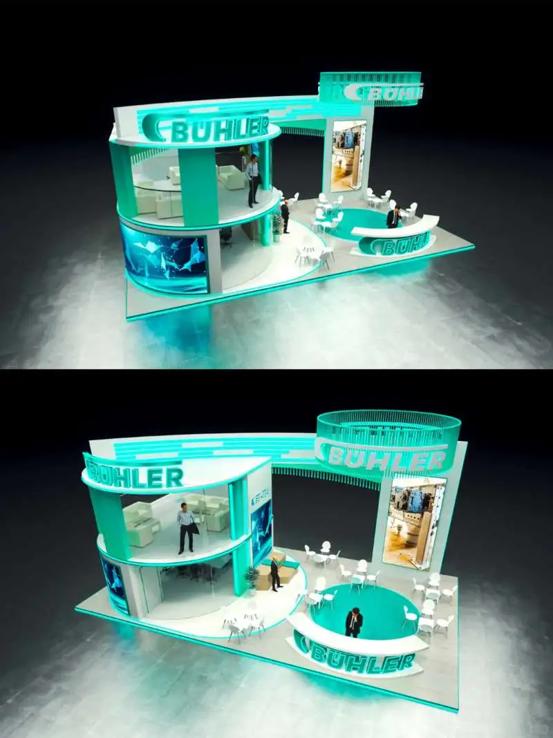 科技感工业技术展览会展台 设计灵感