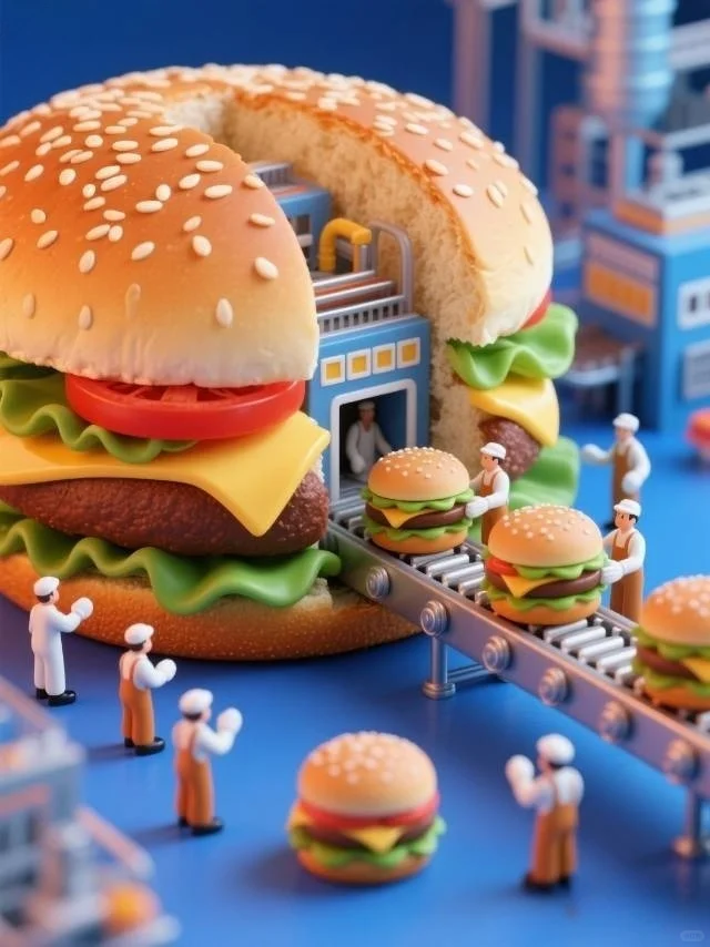 原来汉堡是这样生产的！！！