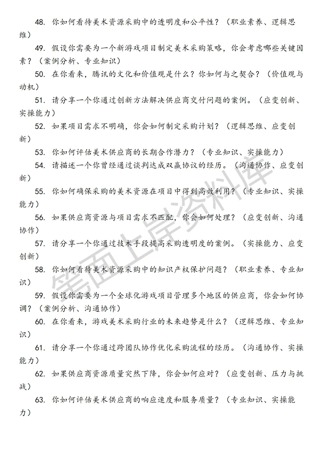 腾讯游戏美术服务采购经理