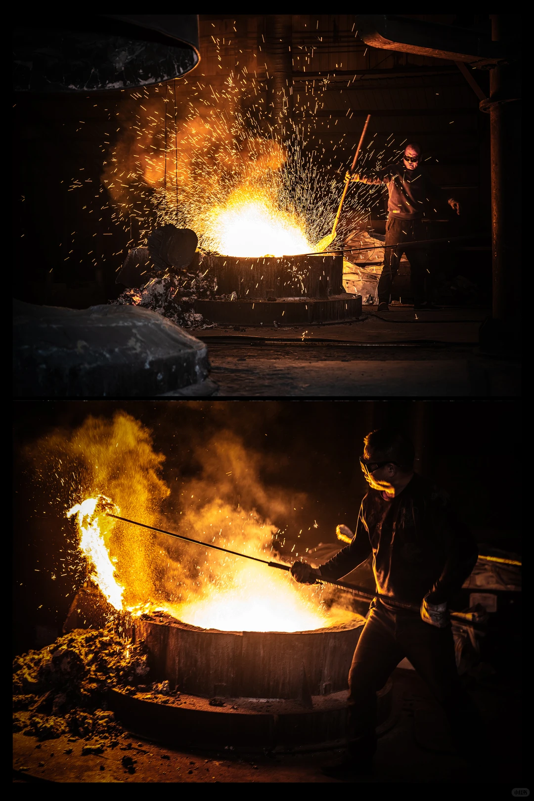 铁与火的碰撞-凌晨两点的铸造车间