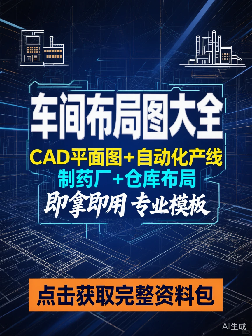 CAD车间布局图，效率飙升神器！