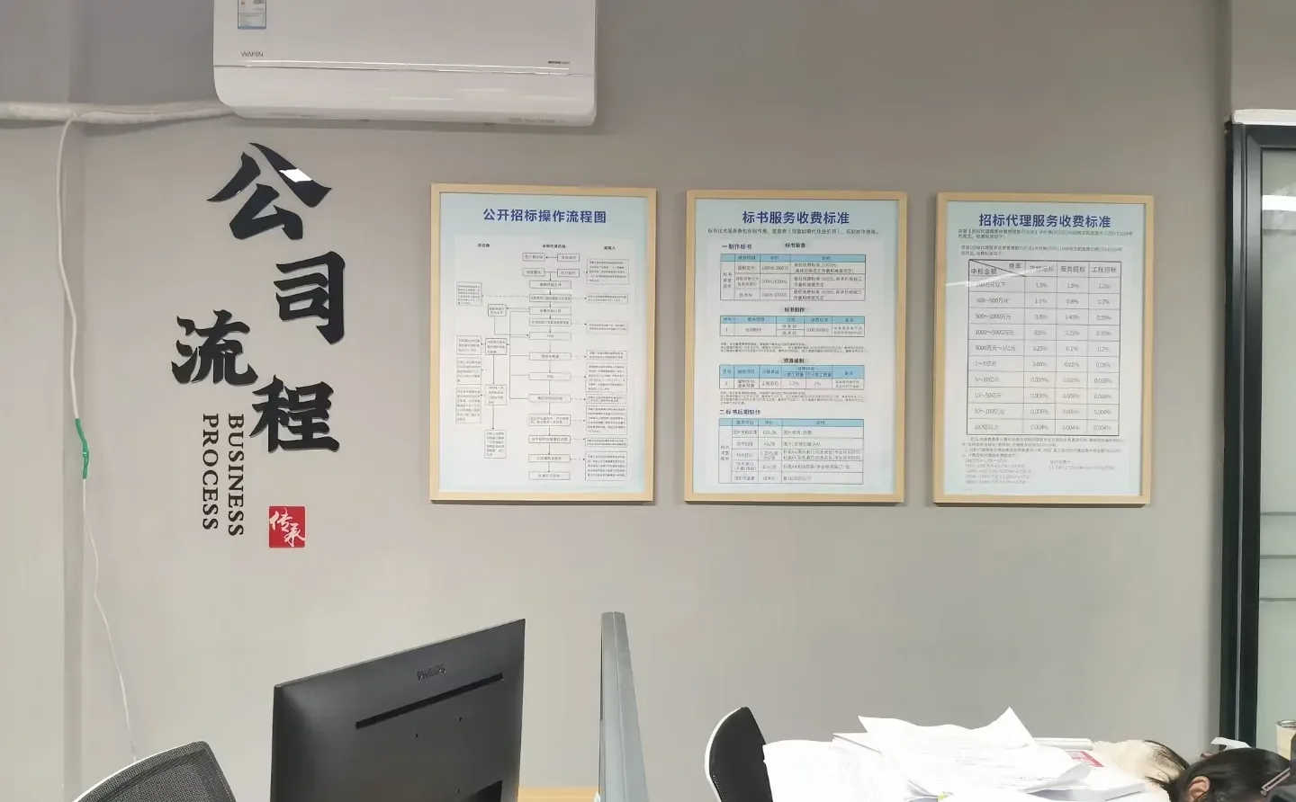 招标公司的文化墙落地