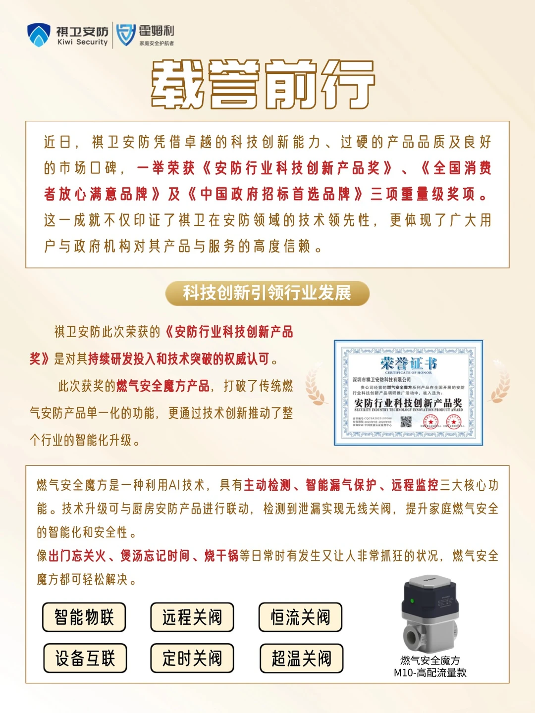 祺卫安防 | 一举斩获三项行业重磅奖项！