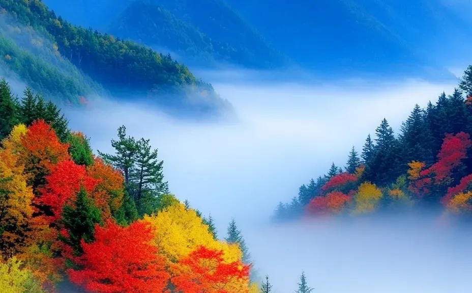 被山林色彩包围的秋天?