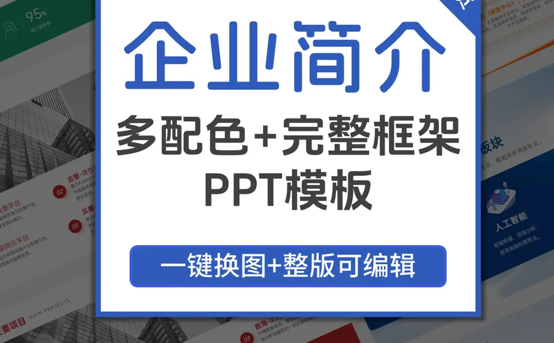 公司宣传ppt模板：一套搞定所有宣传场景