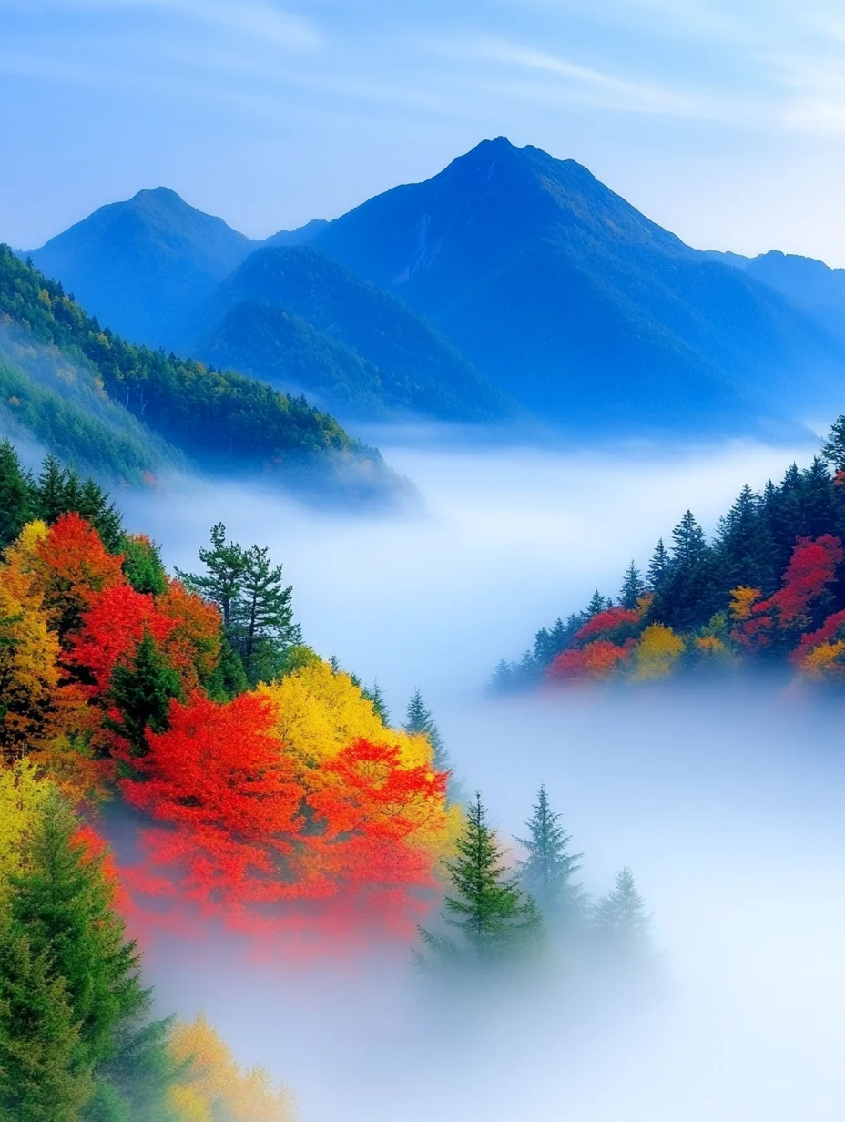 被山林色彩包围的秋天?