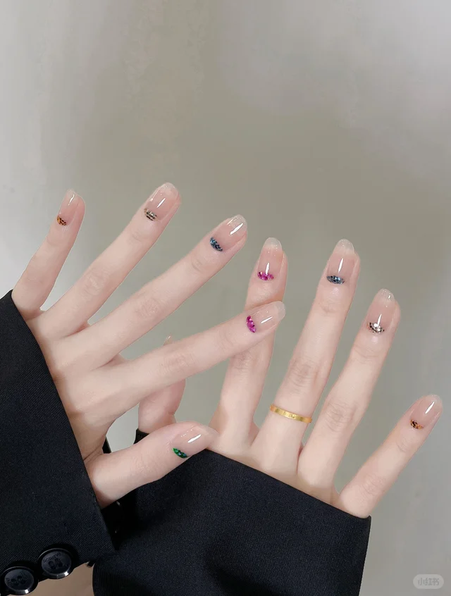 干净系美甲，谁做谁好看～～～