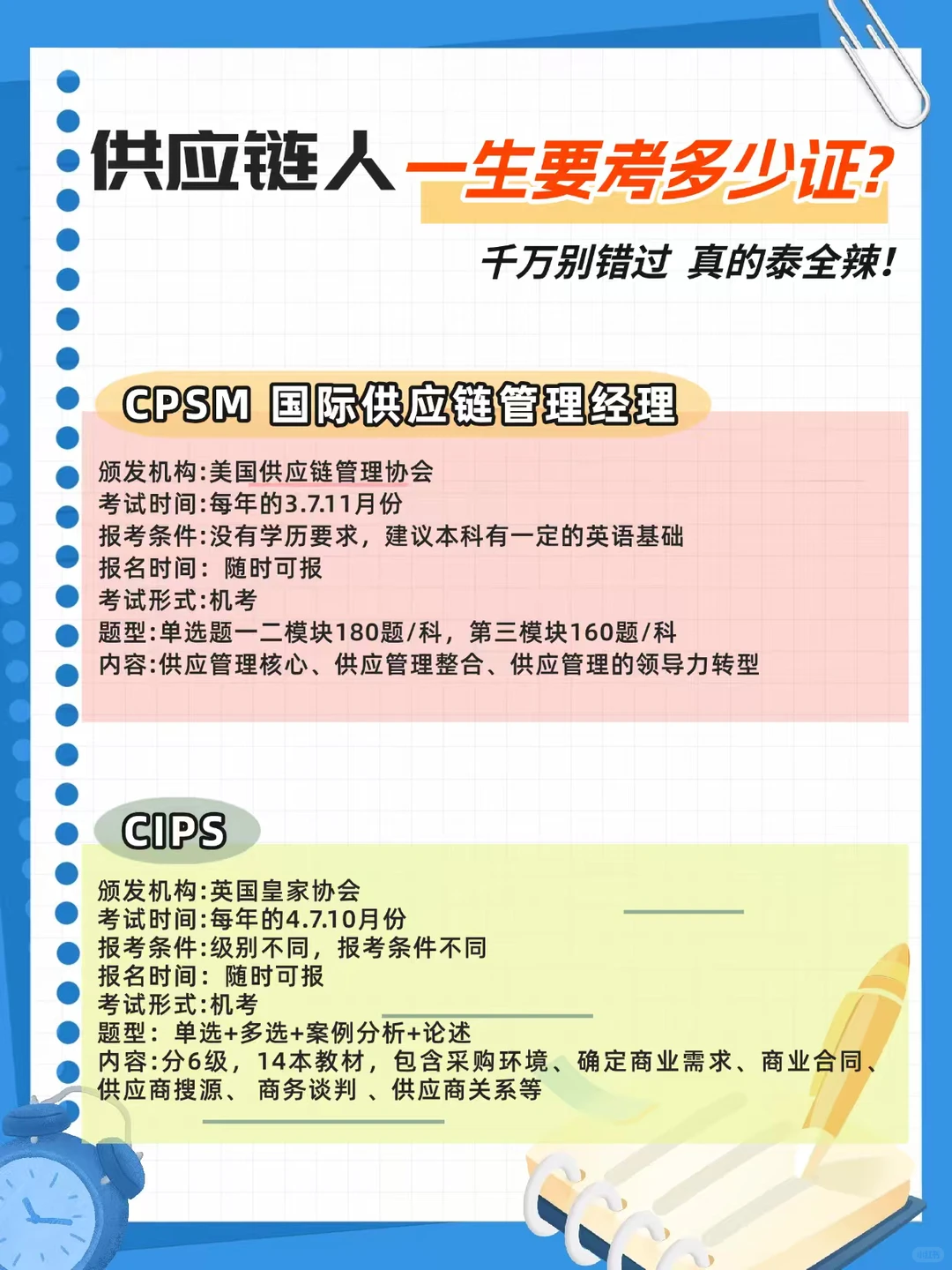 供应链人一生要考多少证？这6个含金量爆棚