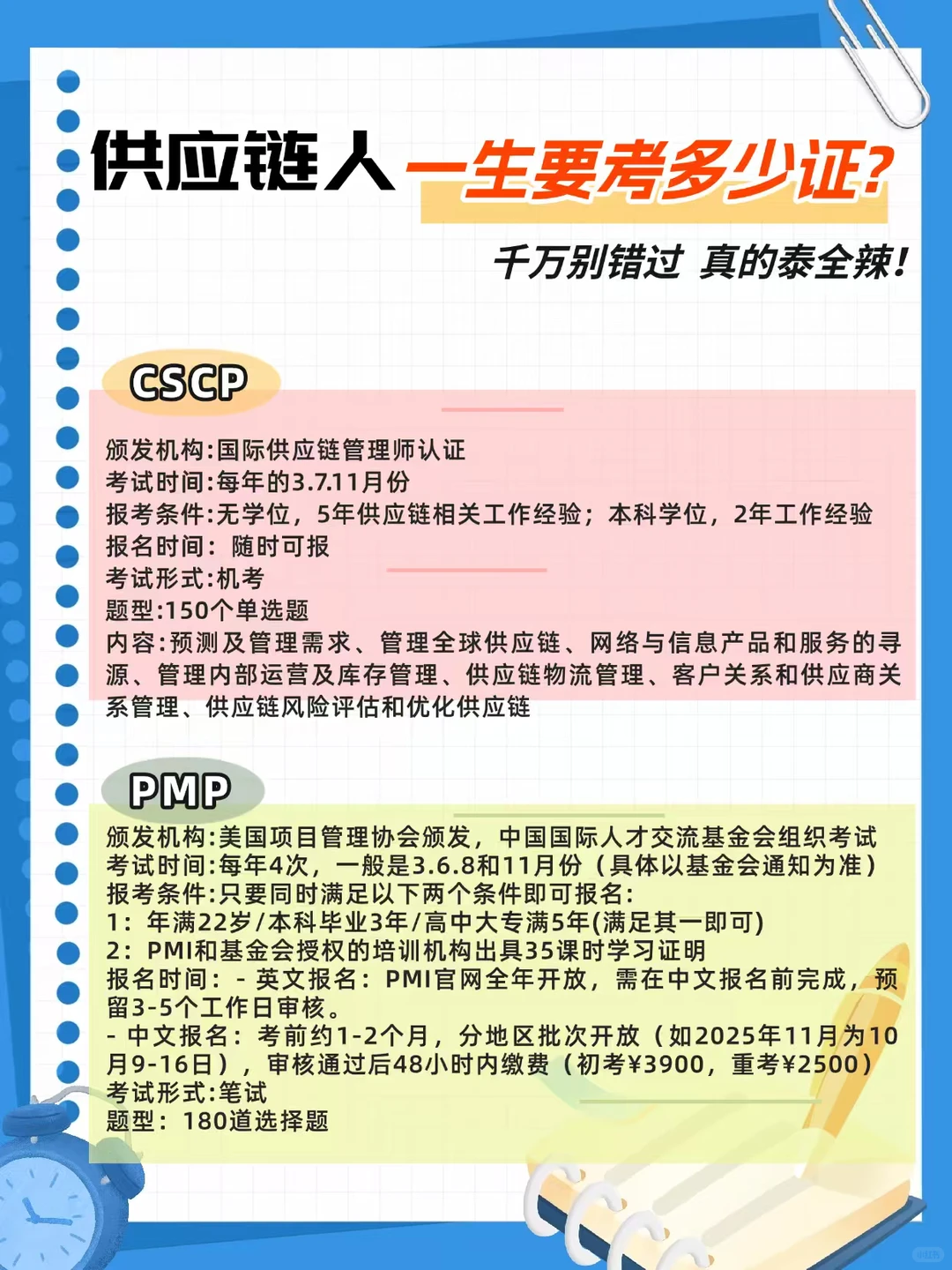 供应链人一生要考多少证？这6个含金量爆棚