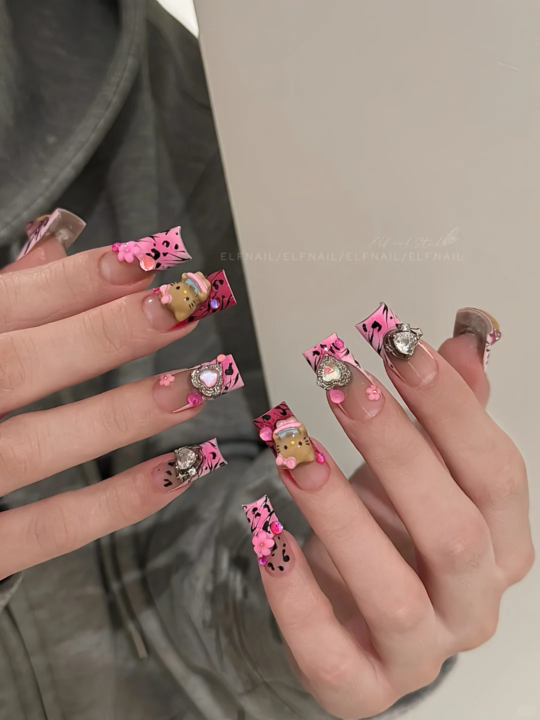 黑皮kitty！石家庄美甲