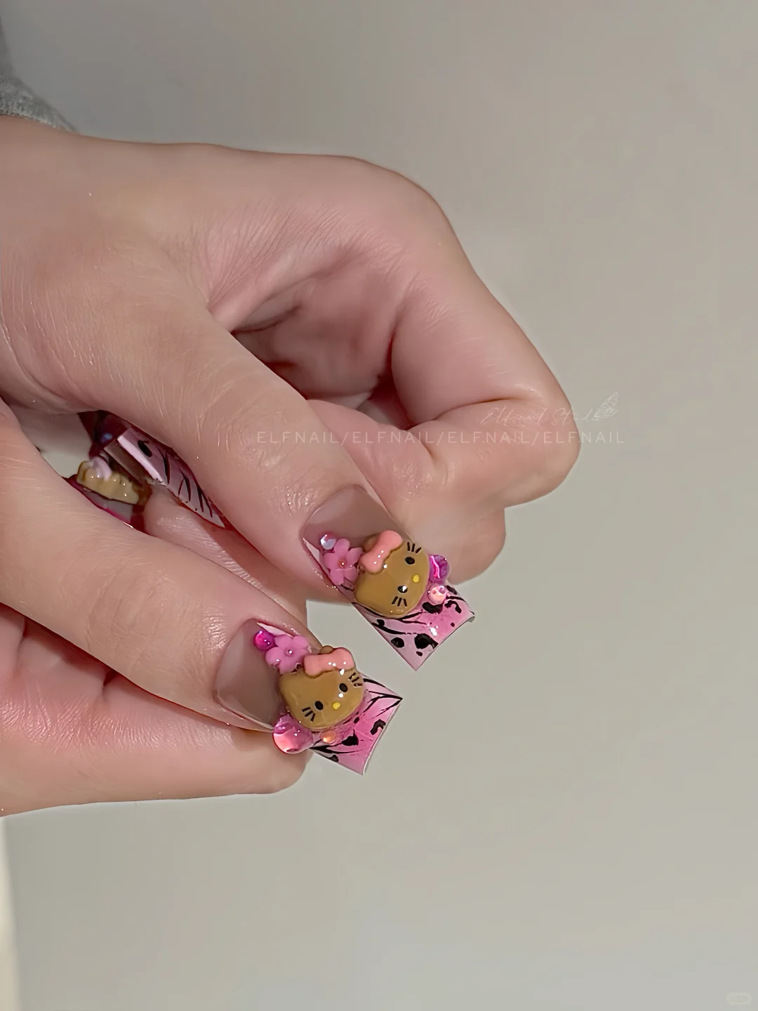 黑皮kitty！石家庄美甲