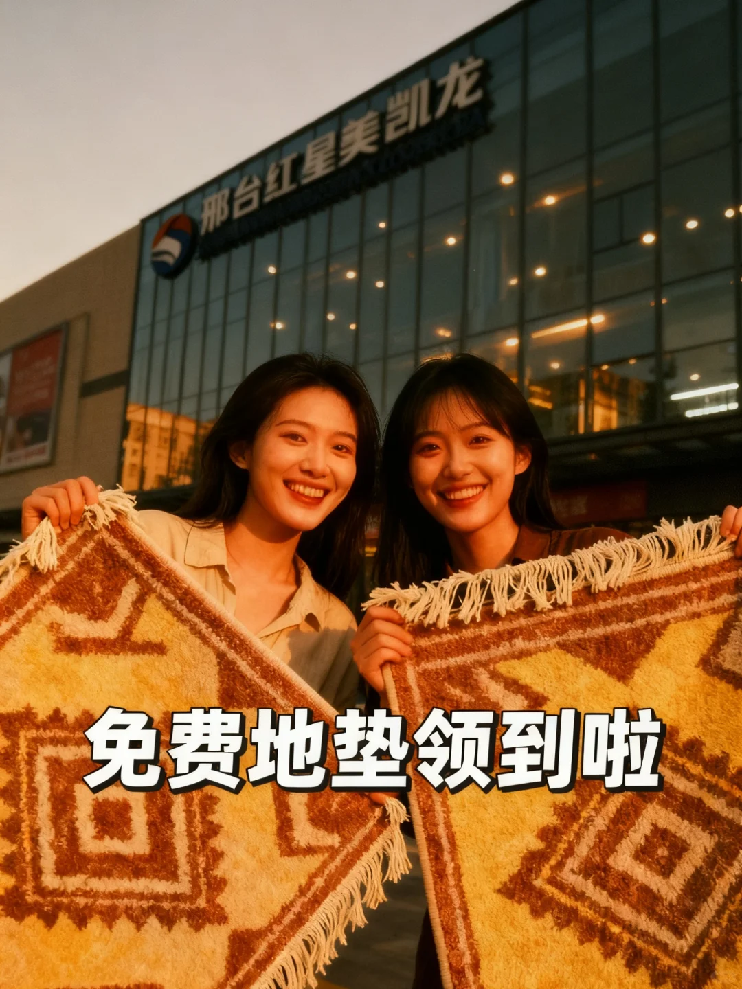 邢台姐妹！免费地垫领到啦！