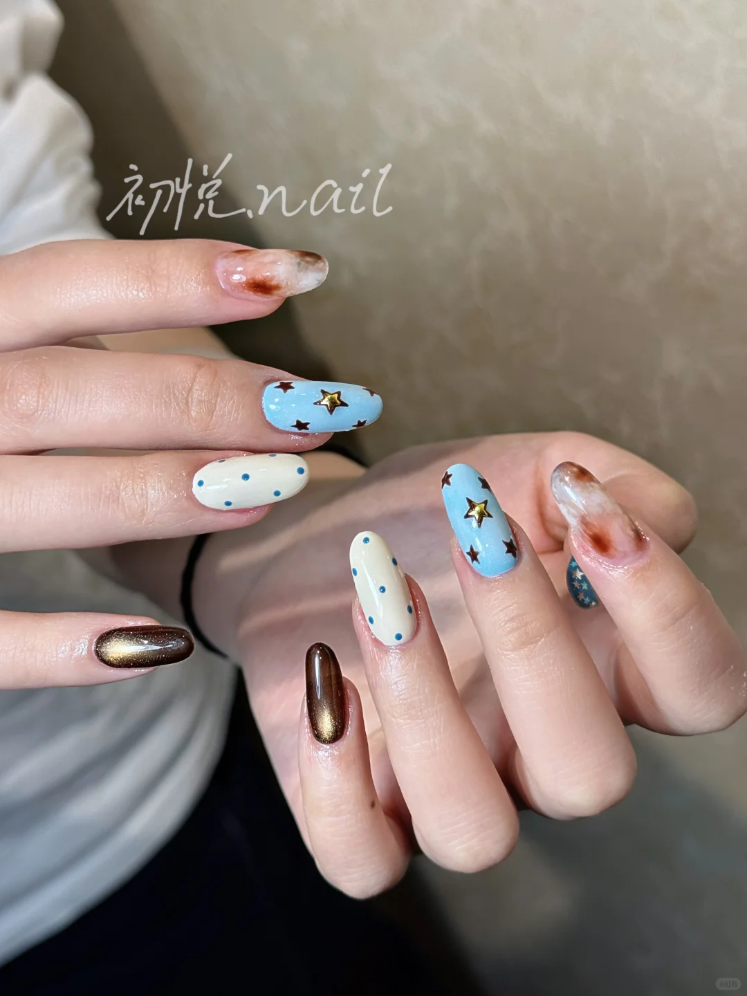 石家庄美甲｜秋冬琥珀晕染