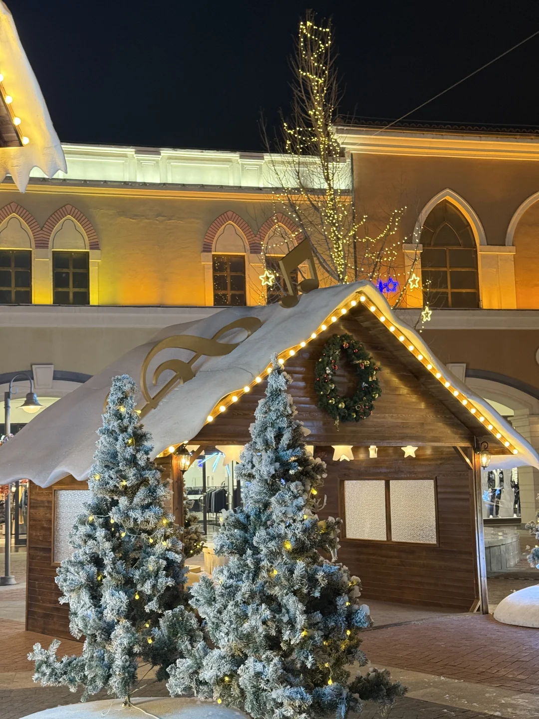 （石家庄）下雪❄️啦！北国奥莱9周年飘雪中……