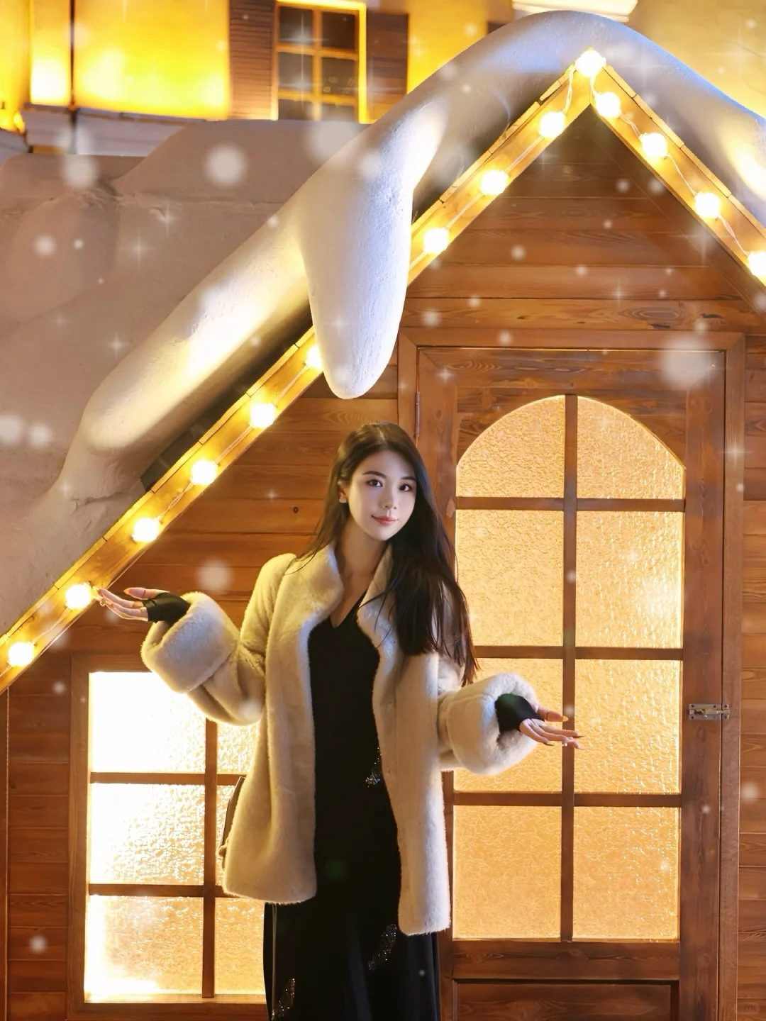 （石家庄）下雪❄️啦！北国奥莱9周年飘雪中……