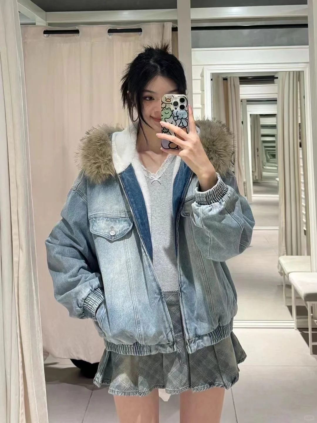 牛仔外套还是加绒的