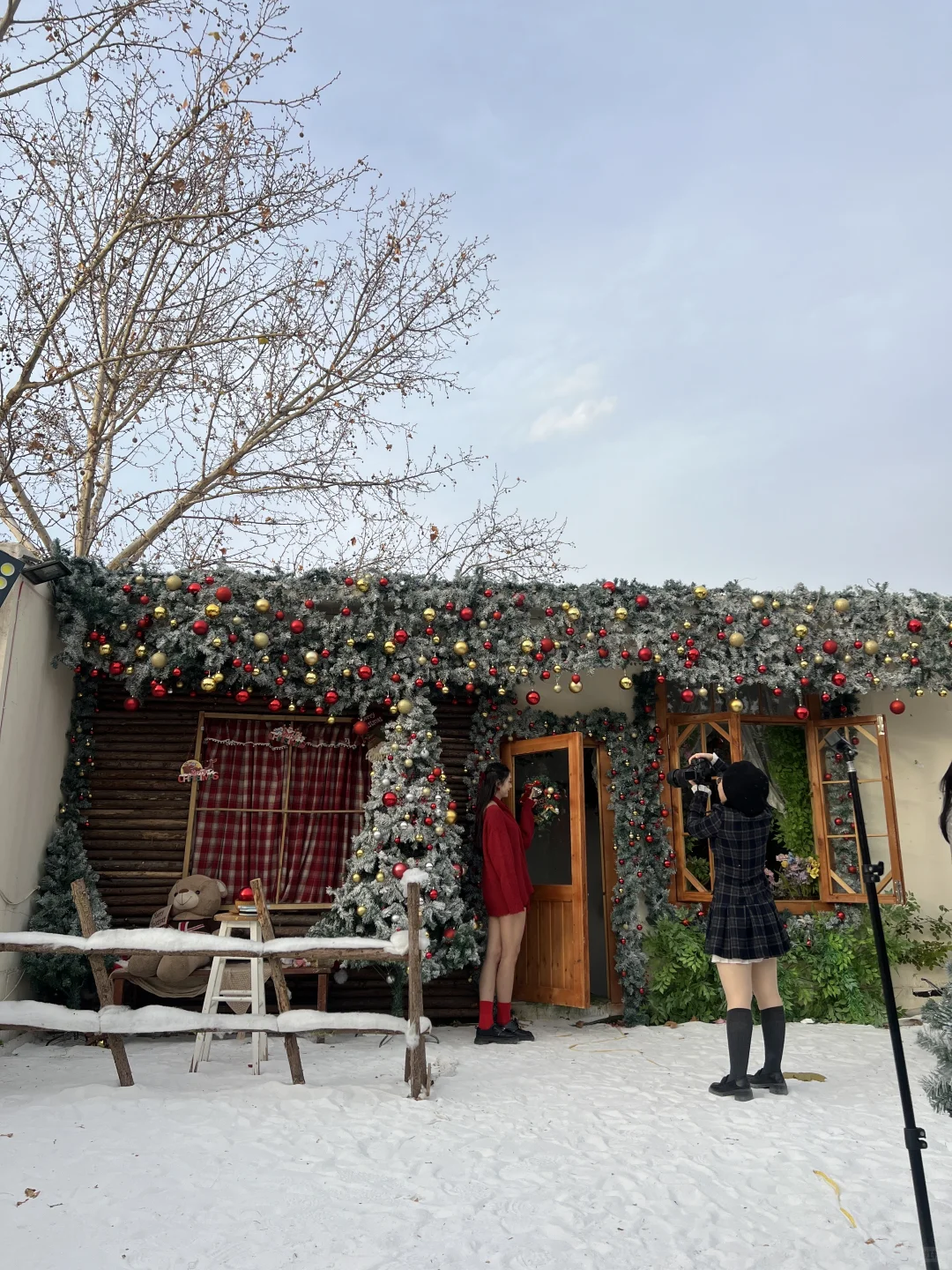 石家庄｜🎄提前5G进入圣诞模式的木屋天台
