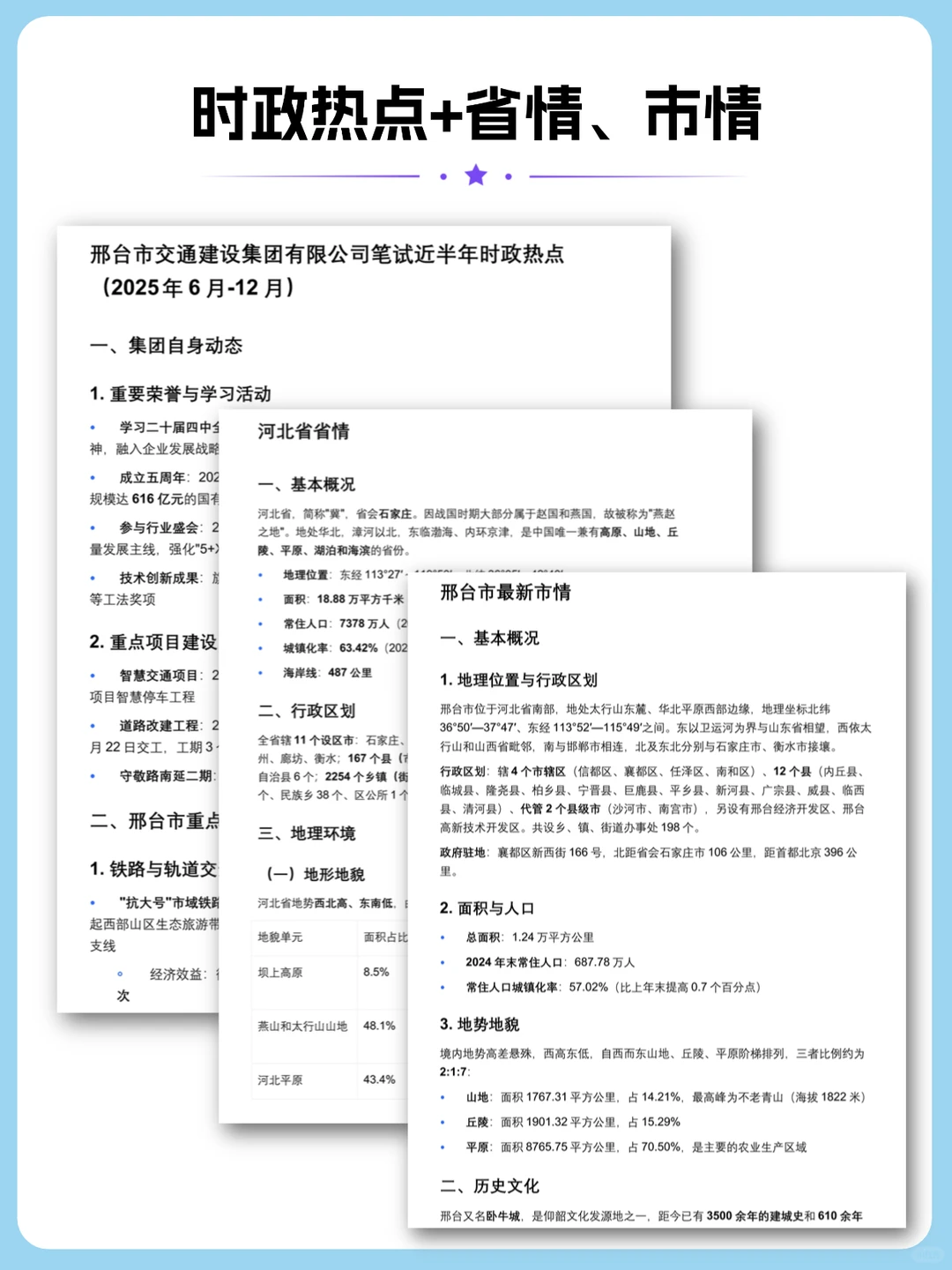 邢台交通建设集团笔试，别裸考，刷三遍稳稳