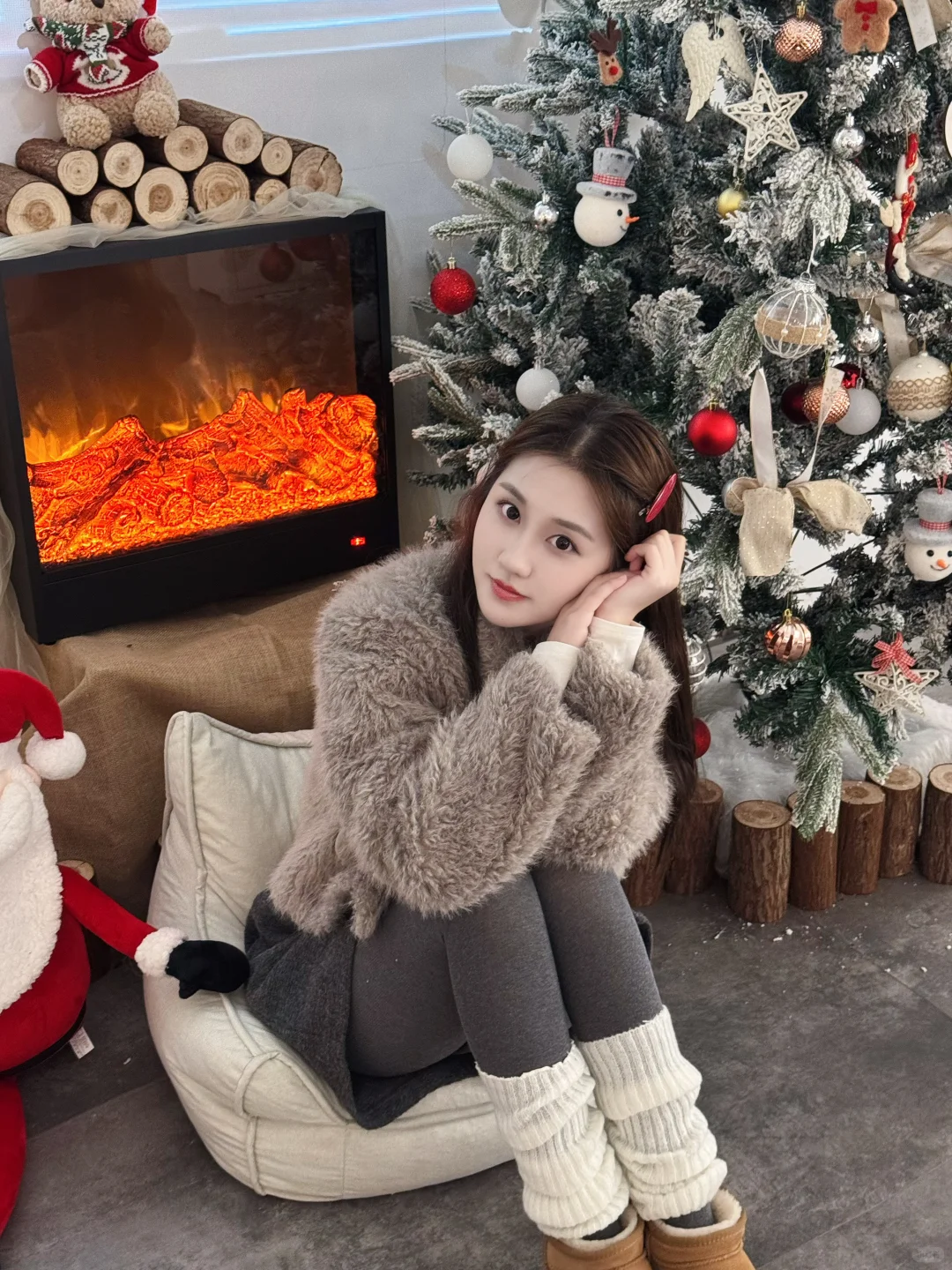 在邢台！也拍到了韩女氛围感圣诞照片啦🎄