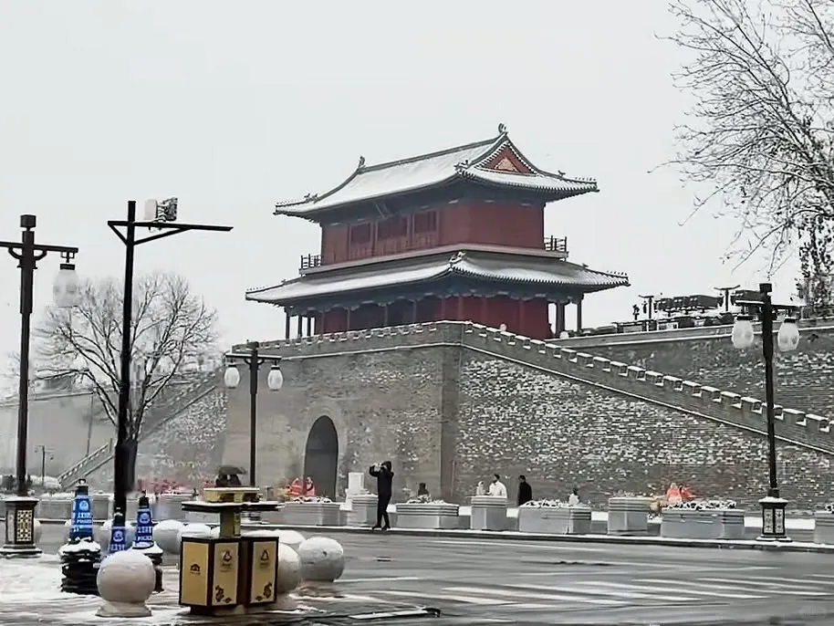 石家庄初雪❄️正定雪城  打卡古寺风雪