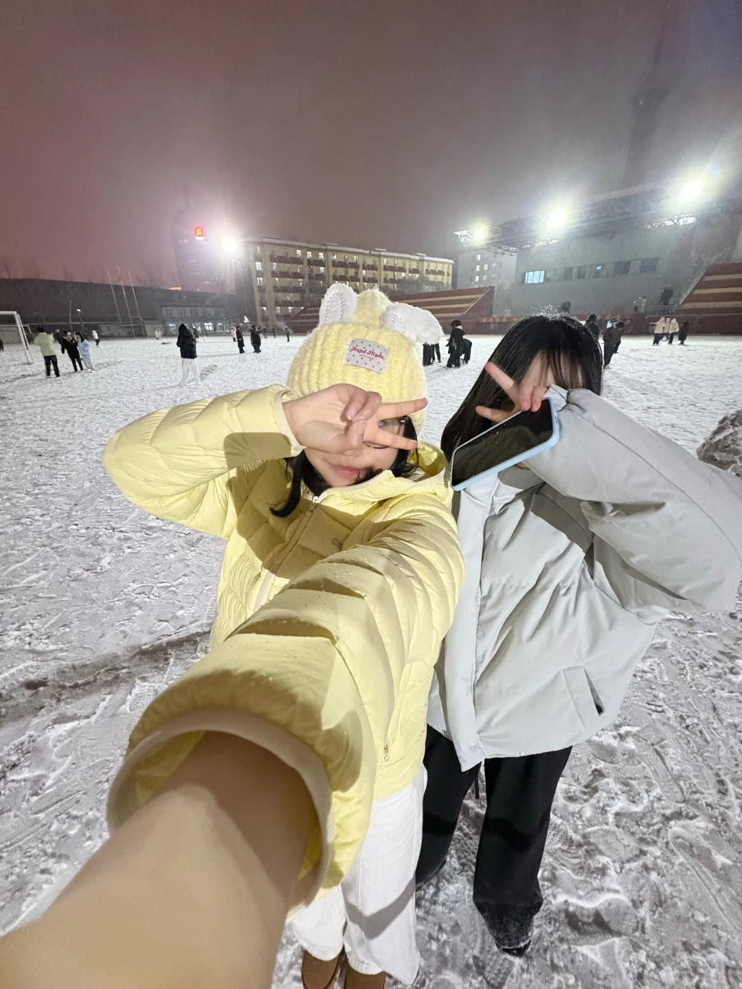 初雪那天的我们！