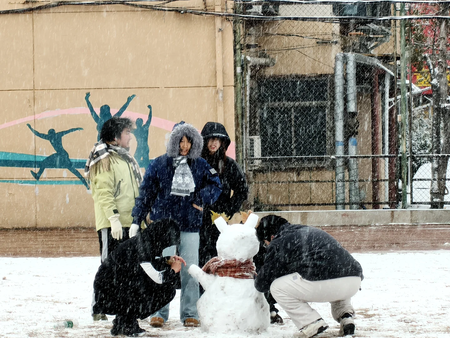 初雪那天的我们！