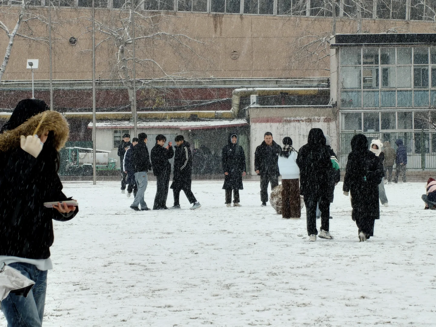 初雪那天的我们！